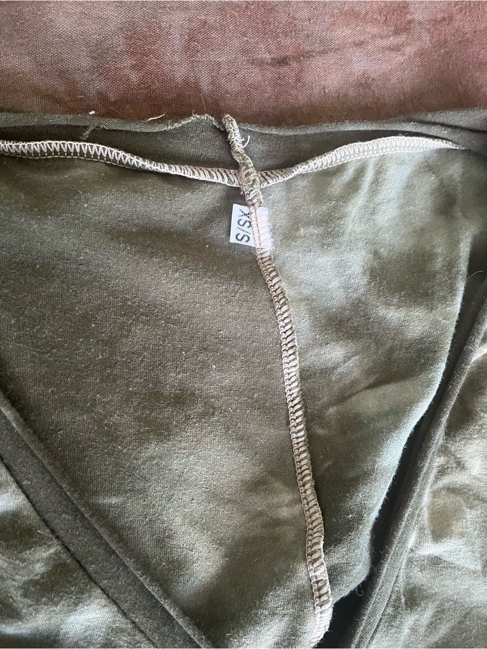 Sinew Moon green Gaia XS/s top bamboo - Picture 2 of 3